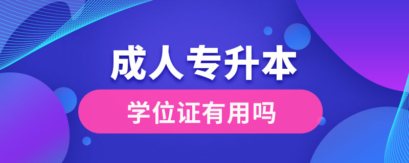 成人專升本學(xué)位證有用嗎