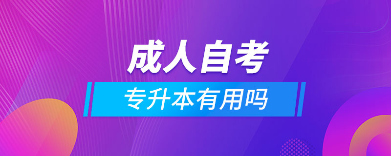 成人自考專(zhuān)升本有用嗎