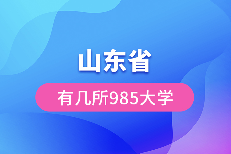 山東省有幾所985大學(xué)