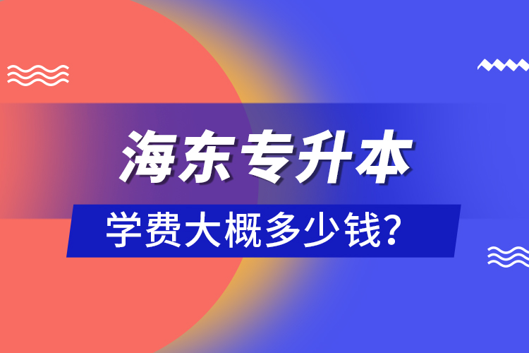 海東專升本學(xué)費(fèi)大概多少錢？