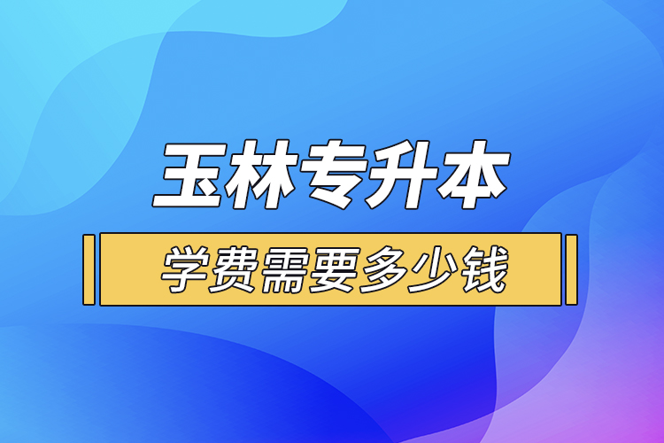 玉林專升本學(xué)費(fèi)需要多少錢？