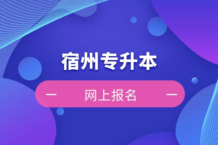 在宿州專(zhuān)升本怎么網(wǎng)上報(bào)名？