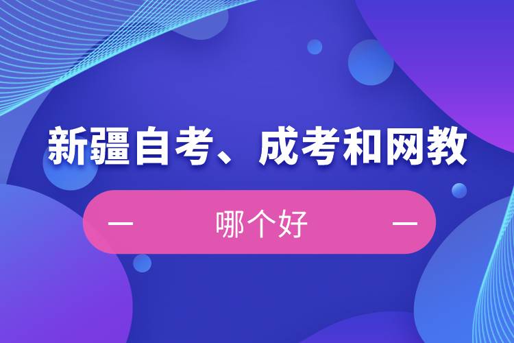 新疆自考、成考和網(wǎng)教哪個好