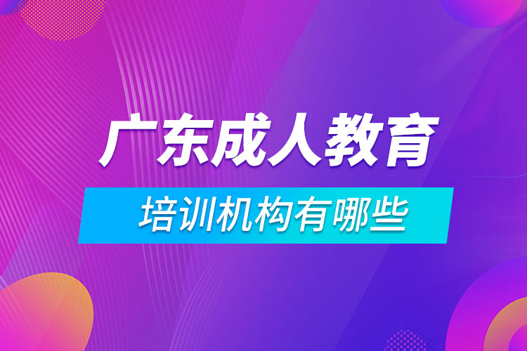 廣東成人教育培訓機構(gòu)有哪些