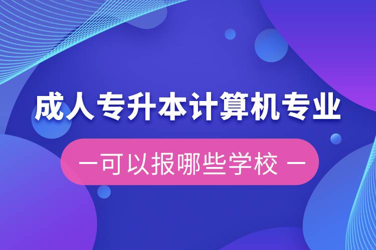 成人專升本計算機(jī)專業(yè)可以報哪些學(xué)校