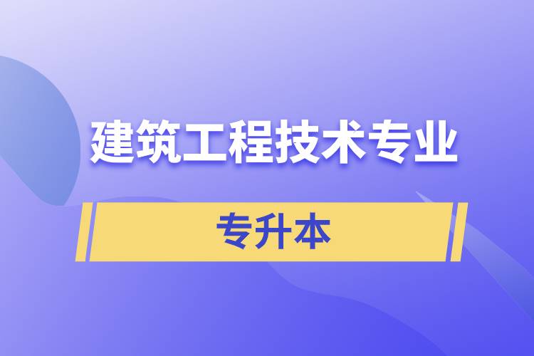 建筑工程技術(shù)專業(yè)專升本