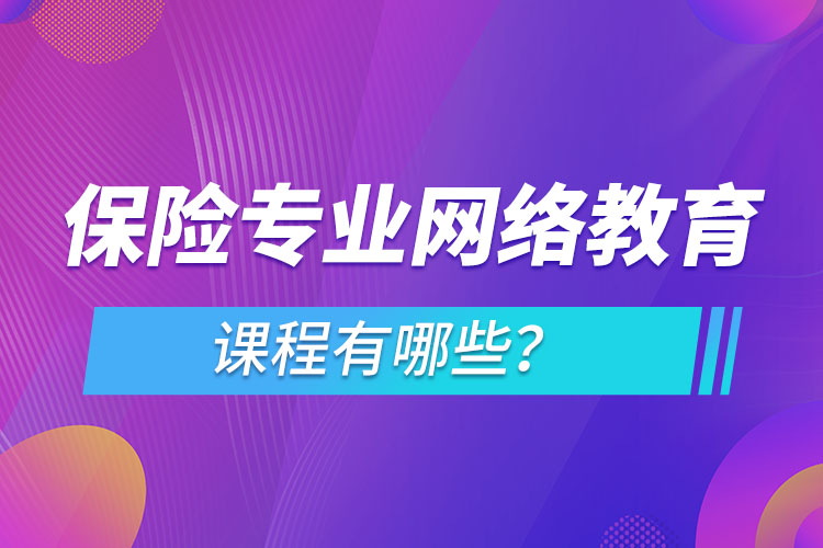 保險(xiǎn)專業(yè)網(wǎng)絡(luò)教育課程有哪些？