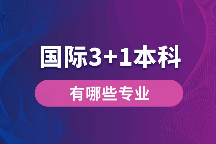 國(guó)際3+1本科有哪些專業(yè)