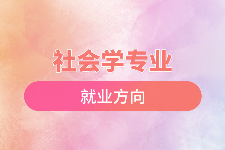 社會(huì)學(xué)專業(yè)就業(yè)方向