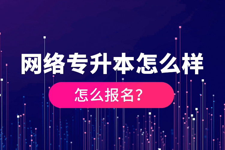 網(wǎng)絡專升本怎么樣，怎么報名？