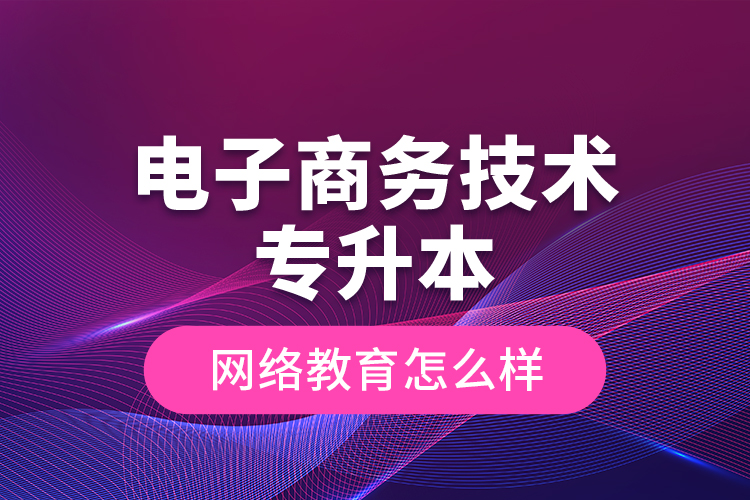 電子商務(wù)技術(shù)專升本網(wǎng)絡(luò)教育怎么樣？