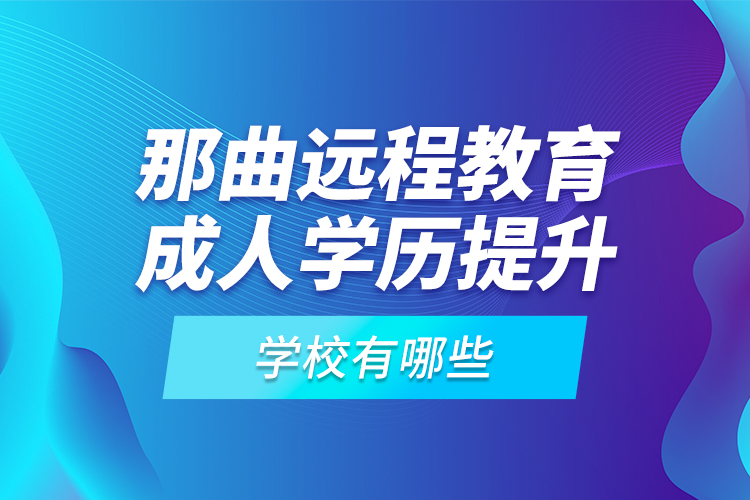 那曲遠程教育成人學歷提升學校有哪些？