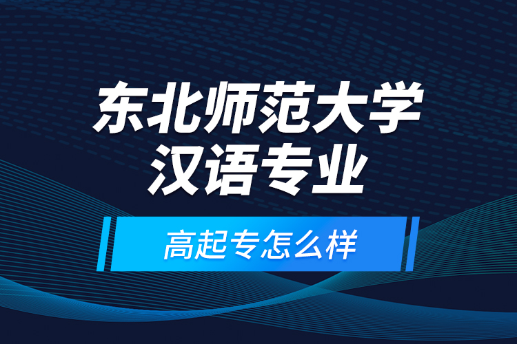 東北師范大學(xué)漢語專業(yè)高起專怎么樣？